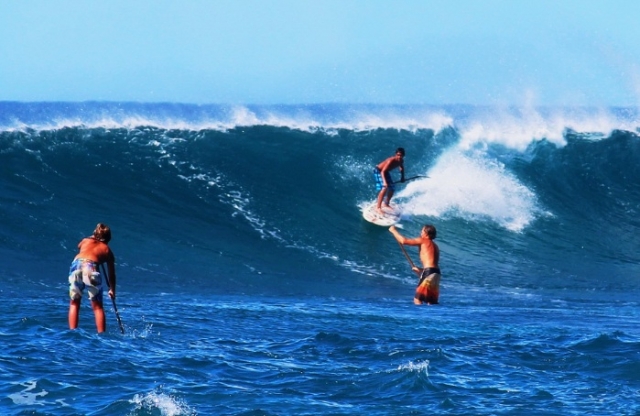  SUP avec vagues